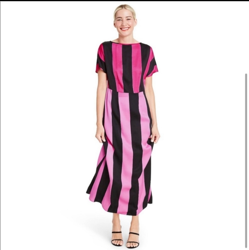 Christopher John Rogers Dress Mixed Stripe dress